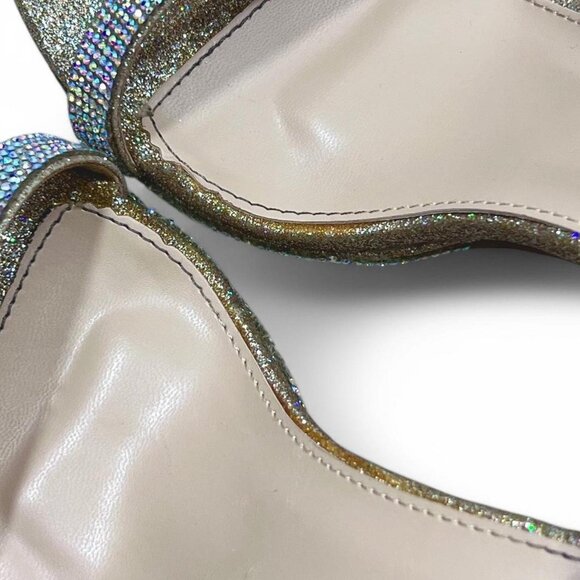 Windsor Glitter Sparkly High Heels 7.5 Prom Bedazzled Glamour Party - Picture 8 of 8